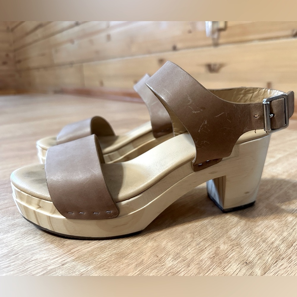 Nisolo Wooden Clog Platform Sandal - Sz 7